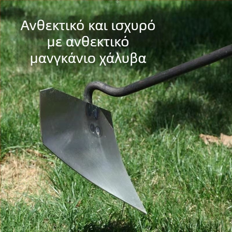 Τριγωνικό φτυάρι από παχυσμένο κράμα μανγκανίου για τάφρους και χαλάρωση εδάφους με αιχμηρή άκρη, γεωργικό εργαλείο τάφρων και φύτευσης.