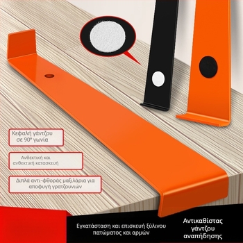 Σετ εργαλείων εγκατάστασης πατωμάτων από ξύλο: γάντζος ανάστροφης έλξης, εργαλείο επισκευής σχισμών, βοηθητικό εργαλείο τοποθέτησης, μπλοκ χτυπήματος