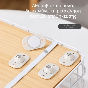 Αυτοκόλλητες καθολικές ρόδες (σετ 4) για κουτιά αποθήκευσης και μετακινούμενα ράφια — ABS + ανοξείδωτος χάλυβας 304, δημιουργικός σχεδιασμός