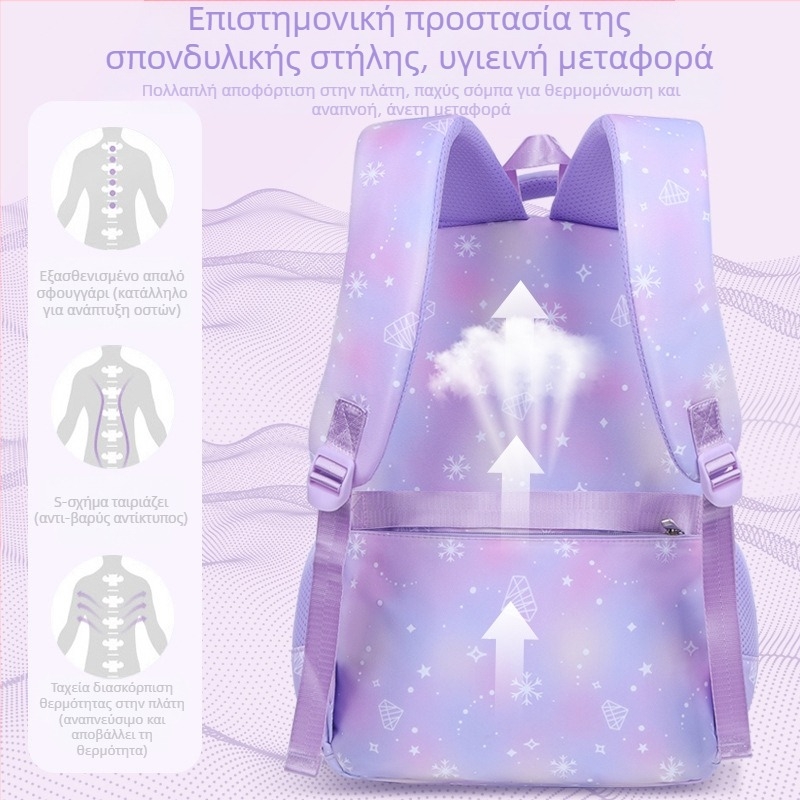 Σχολική τσάντα για παιδιά – μοτίβο anime, παιδικό στυλ, Oxford ύφασμα, πολυεστερική επένδυση, ιμάντες με αερόσφυξη