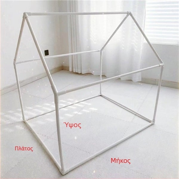PVC Τέντα DIY Παιδικό Σπίτι με Πλαστικό Πλαίσιο και 20 Αξεσουάρ Σωλήνων PVC