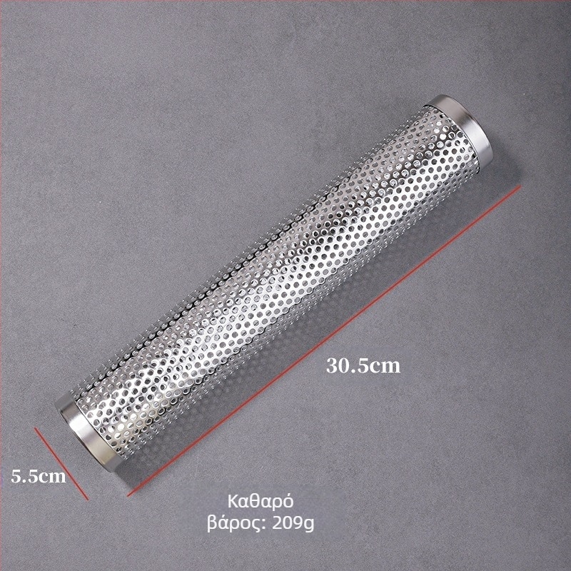 Σωλήνας καπνίσματος από ανοξείδωτο ατσάλι για μπάρμπεκιου, επαναχρησιμοποιήσιμος, δυνατότητα εκτύπωσης λογότυπου, μάρκα HEGNMING-MADE