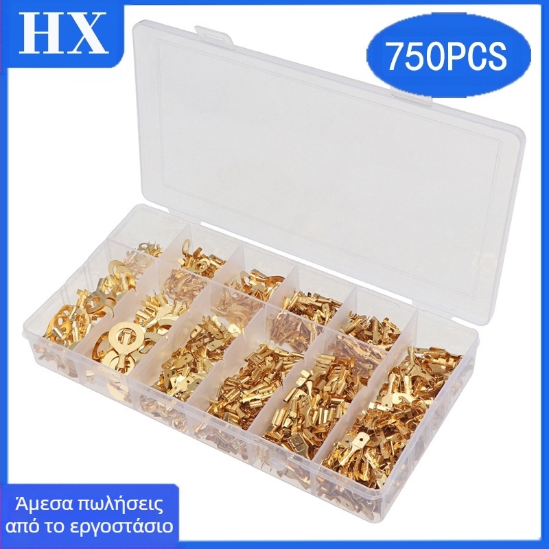 Σετ τερματικών ψυχρής πίεσης, μοντέλο HX030272/HX030272-1, χαλκός με επικάλυψη κασσίτερου, εφαρμογές: ηλεκτρολογικά, ελάχιστη ποσότητα παραγγελίας 450–750 τεμάχια