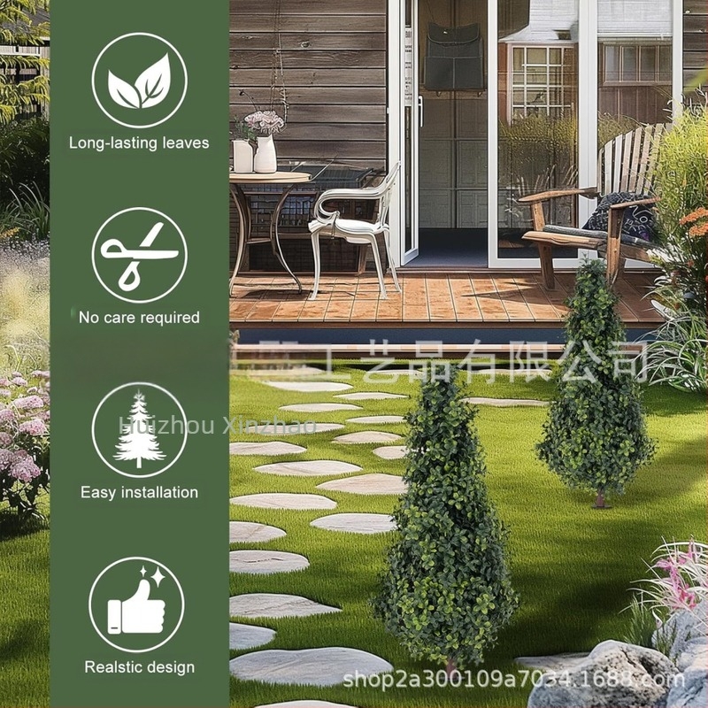 Τεχνητό φυτό Boxwood σε γλάστρα, μαλακό PVC υλικό, ποικιλία 18969844106, μάρκα Other, κατασκευή Other