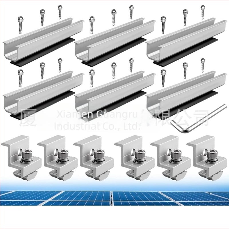 Οδηγός ράγα σε σχήμα U, σετ 6 τεμαχίων, κράμα αλουμινίου, μοντέλο ING-SUR-6-piece, ανοδιωμένη επιφάνεια