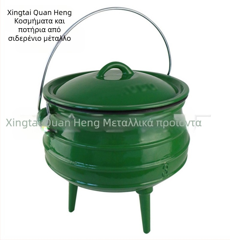 Τρίποδο κατσαρόλα από χυτοσίδηρο με κρεμαστό καλάθι, χωρίς επίχρισμα, μοντέλο BK-2913, χωρητικότητα άνω των 5 λίτρων