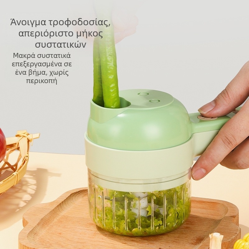 Ηλεκτρικός φορητός επεξεργαστής φαγητού Gatling με πολτοποιητή σκόρδου, χωρητικότητα 1–3 L, ≤36 V, 10.000–19.999 στροφές/λεπτό, 2 λεπίδες, πλήρως αυτοματοποιημένος