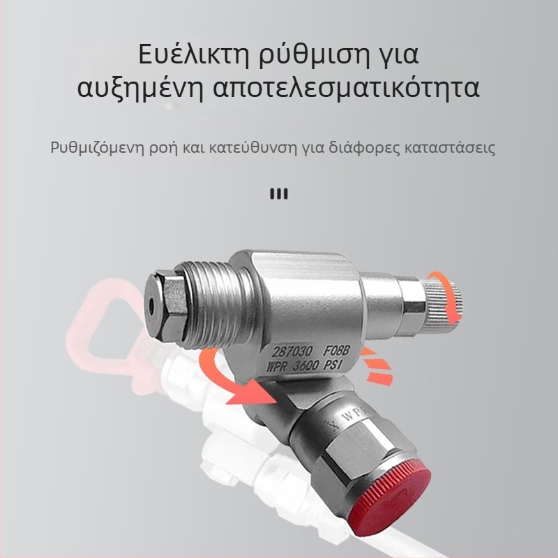 Πιστόλι ψεκασμού χωρίς αέρα υψηλής πίεσης με αρθρωτή σύνδεση, βαλβίδα διακοπής, μοντέλο JZF01, προέκταση ράβδου και προσαρμογέας