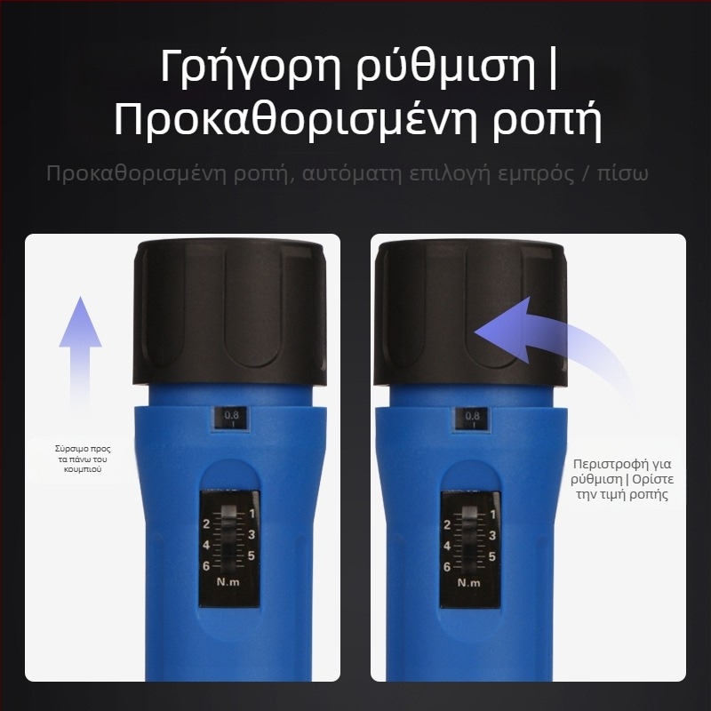 Κατσαβίδι ροπής με προκαθορισμένη ρύθμιση – Hemu, σώμα από ανθρακούχο χάλυβα