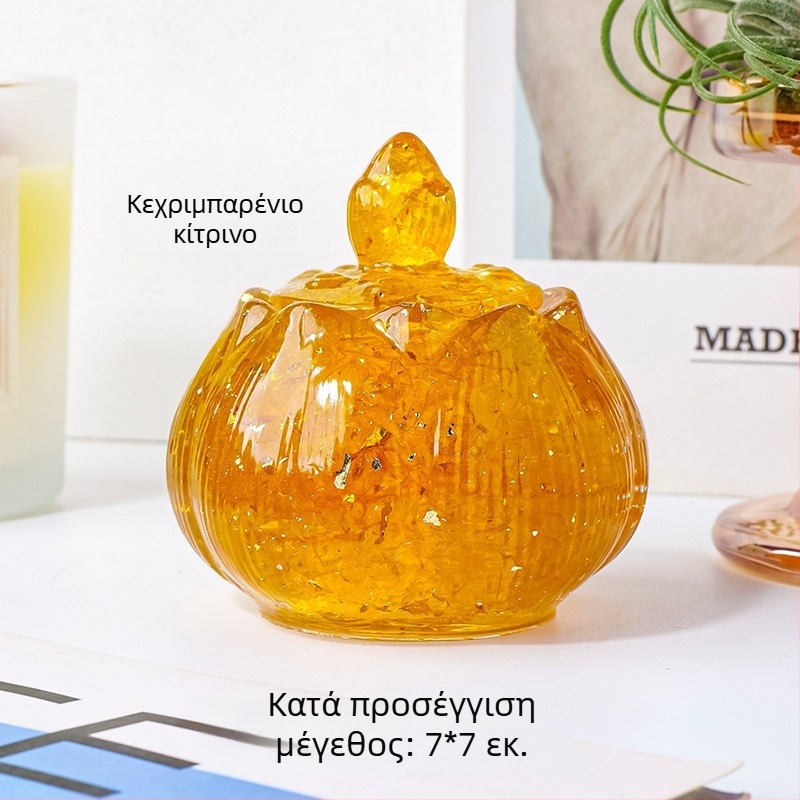 Apeng Crystal μπολ λωτού από εποξική ρητίνη με θραύσματα κρυστάλλων, κρυσταλλικό διακοσμητικό για διακόσμηση και αποθήκευση, μπολ αποδημαγνήτισης