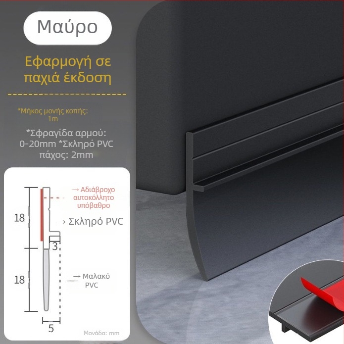 Λωρίδα στεγανοποίησης κάτω από την πόρτα — Ανθεκτική στον άνεμο, ηχομόνωση, κατά εντόμων, κατά κατσαρίδων; Μάρκα Kaixin; Τύπος: Default items; Συμβατά μοντέλα: Default items; Επεξεργασία: Όχι