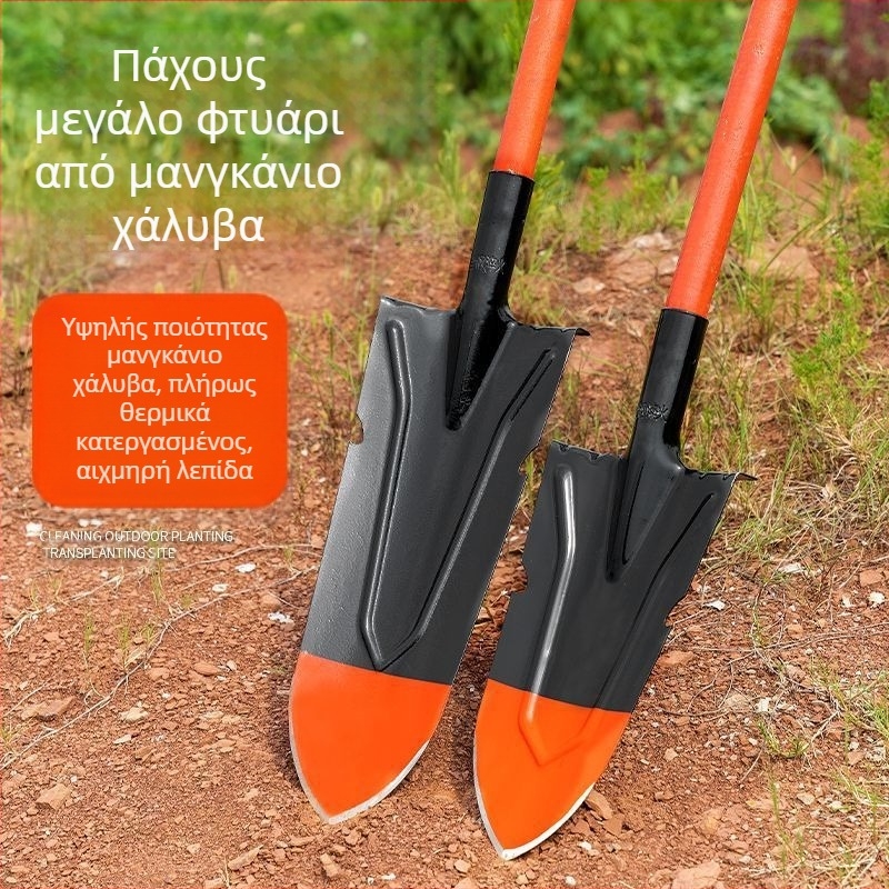 Γεωργική σκαπάνη για κήπο και εξωτερικούς χώρους — χάλυβας μαγανίου, για σκάψιμο ριζών δέντρων, εδάφους και τάφρων