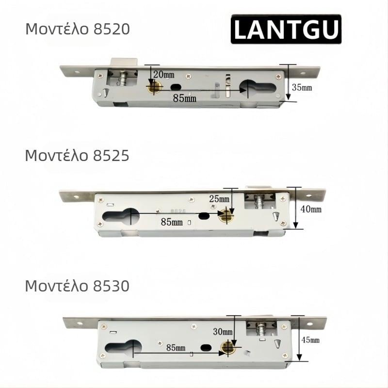 Μονο σημείου σώματος κλειδαριάς για πόρτες αιώρησης από αλουμίνιο και ξύλο, κράμα Ψευδάργύρου, ball lock, μοντέλο Other