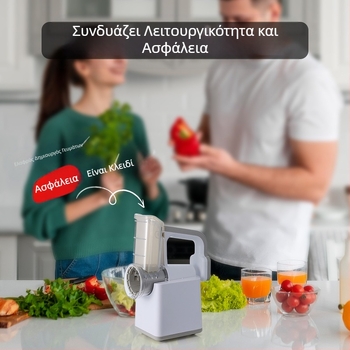 Ηλεκτρικός πολυλειτουργικός κόπτης λαχανικών με ρολό κοπής — ABS σώμα, δυνατότητα προσαρμογής, ιδανικός για πατάτες julienne και τυρί