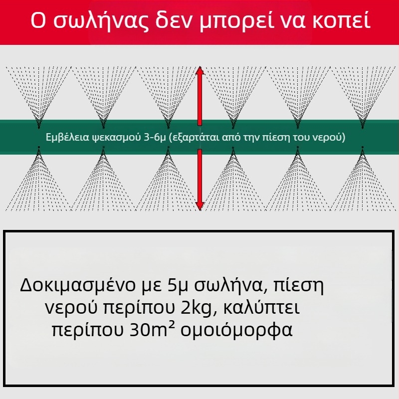 Σύστημα άρδευσης γκαζόν με αυτόματο ψεκασμό και μικροψεκαστήρα, σωλήνας νερού; Εισαγωγή: Όχι