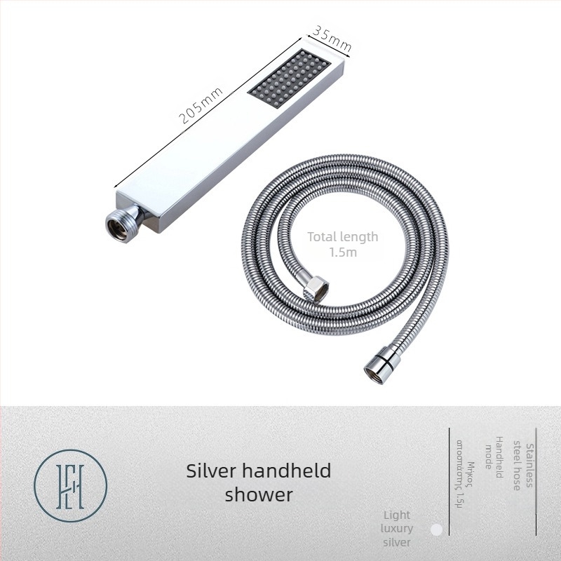 Σετ ντους με κρυφό εντοιχισμό στον τοίχο, από χαλκό, τετράγωνο σχήμα, μοντέλο FH-47, λειτουργίες μασάζ και βροχής