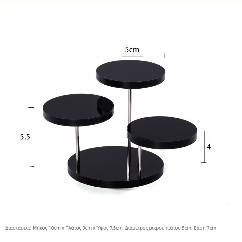 Ακρυλική σκαλοειδής βάση προβολής για επιτραπέζιες φιγούρες — παχύτερο ακρυλικό, καλλιτεχνικό στυλ, επιτραπέζιο display, κυκλοφορεί άνοιξη 2025.