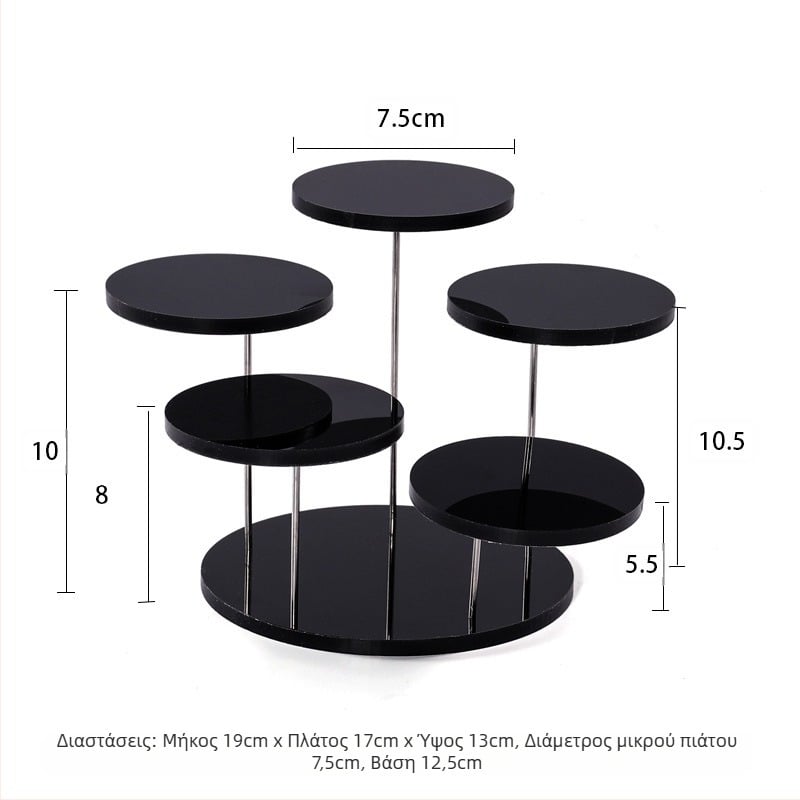 Ακρυλική σκαλοειδής βάση προβολής για επιτραπέζιες φιγούρες — παχύτερο ακρυλικό, καλλιτεχνικό στυλ, επιτραπέζιο display, κυκλοφορεί άνοιξη 2025.