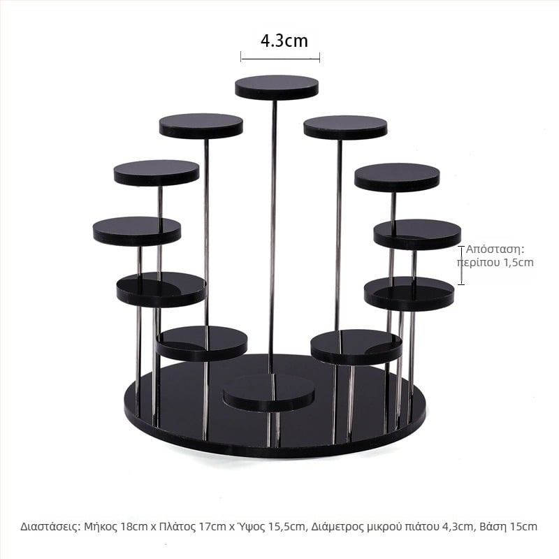 Ακρυλική σκαλοειδής βάση προβολής για επιτραπέζιες φιγούρες — παχύτερο ακρυλικό, καλλιτεχνικό στυλ, επιτραπέζιο display, κυκλοφορεί άνοιξη 2025.