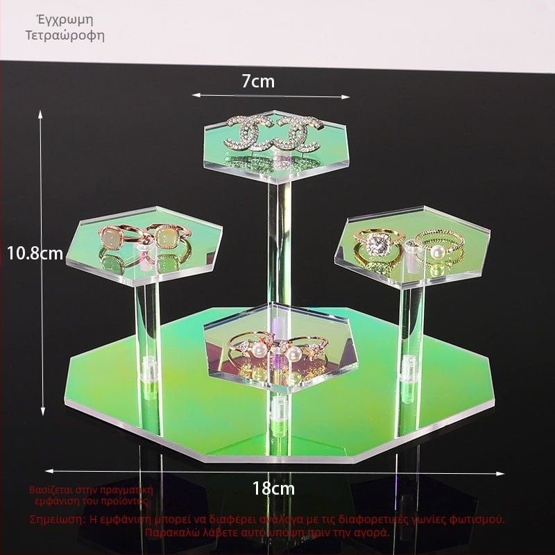 Ακρυλική σκαλοειδής βάση προβολής για επιτραπέζιες φιγούρες — παχύτερο ακρυλικό, καλλιτεχνικό στυλ, επιτραπέζιο display, κυκλοφορεί άνοιξη 2025.