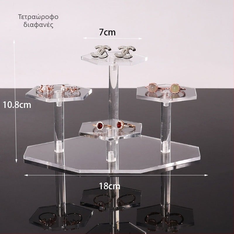 Ακρυλική σκαλοειδής βάση προβολής για επιτραπέζιες φιγούρες — παχύτερο ακρυλικό, καλλιτεχνικό στυλ, επιτραπέζιο display, κυκλοφορεί άνοιξη 2025.