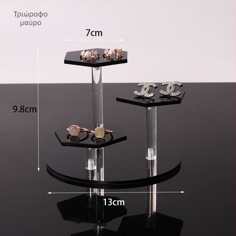 Ακρυλική σκαλοειδής βάση προβολής για επιτραπέζιες φιγούρες — παχύτερο ακρυλικό, καλλιτεχνικό στυλ, επιτραπέζιο display, κυκλοφορεί άνοιξη 2025.