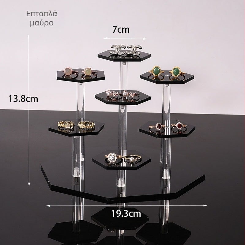 Ακρυλική σκαλοειδής βάση προβολής για επιτραπέζιες φιγούρες — παχύτερο ακρυλικό, καλλιτεχνικό στυλ, επιτραπέζιο display, κυκλοφορεί άνοιξη 2025.