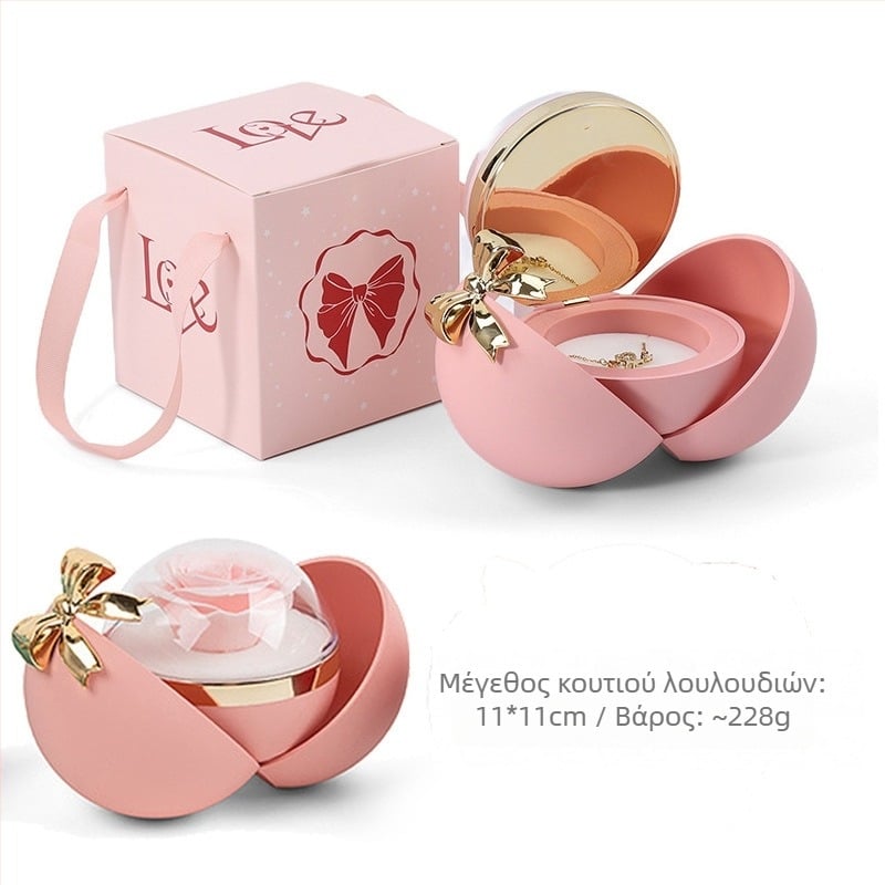 Μαγνητικό στρογγυλό κουτί κοσμημάτων για δαχτυλίδια και κολιέ | Πλαστικό κουτί δώρου