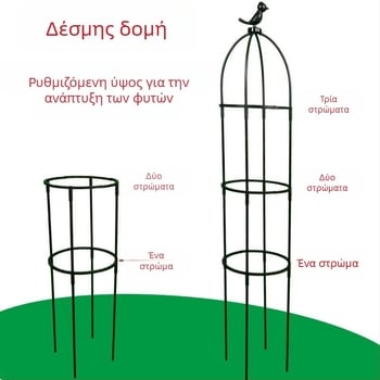 Κήπου αναρριχητικό πλαίσιο για ρόζες και κληματίδες, ομπρέλα σχήματος πλαίσιο, βάση λουλουδιών σε μορφή μανιταριού, στήριγμα πράσινων φυτών για εξωτερική χρήση (Στυλ: Παραδοσιακό; Θερμοκρασία ανάπτυξης: Άλλη; Είδη φυτών: Άλλα)