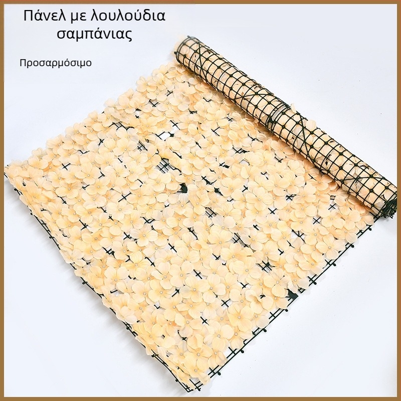 Τεχνητός φράχτης με φύλλα και διακοσμητικά ρατάν στοιχεία για εξωτερική χρήση