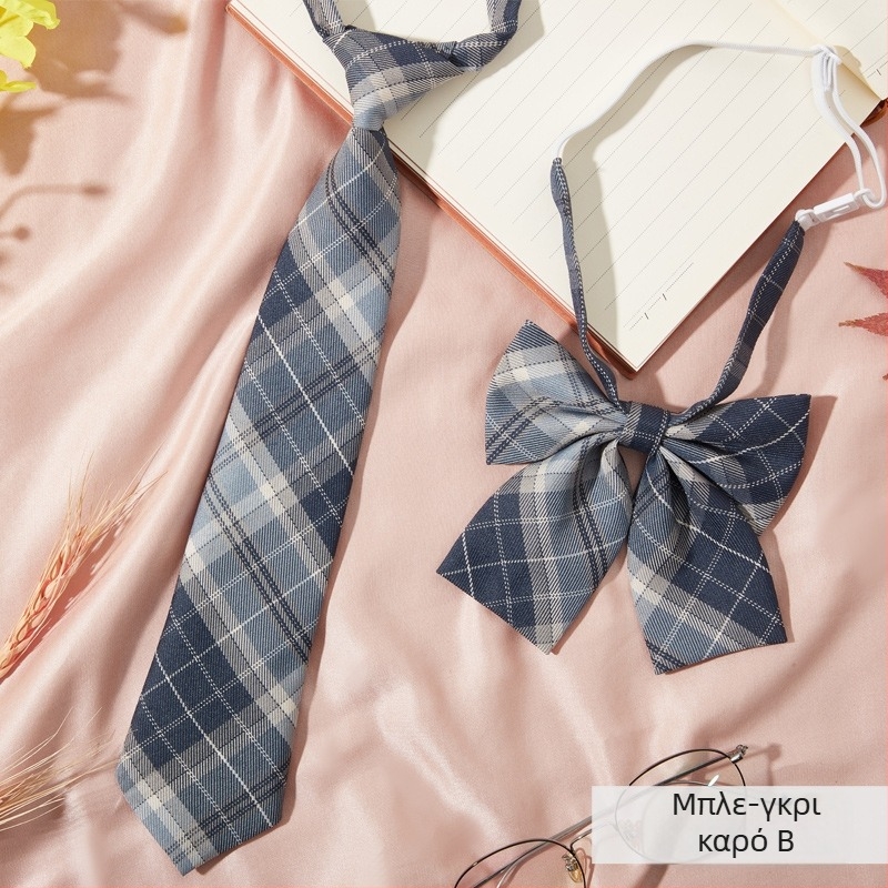 Κλιπ γραβάτας με καρό μοτίβο, στυλ ζευγαριού, για ενήλικες, διακοσμητικό λουλούδι γραβάτας