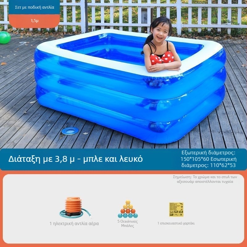 Zhilan φουσκωτός παιδικός πισίνας — για παιδιά, εσωτερική και εξωτερική χρήση, πισίνα μπάνιου