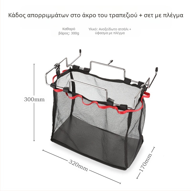 Πτυσσόμενη εξωτερική βάση απορριμμάτων για κάμπινγκ με κράτημα σακουλών απορριμμάτων, 100% καινούριο πλαστικό