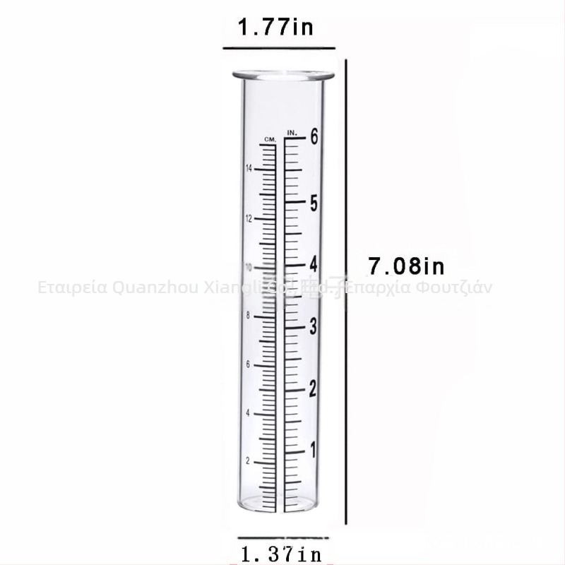 Σιδερένιος μετρητής βροχής για εξωτερική χρήση στον κήπο, σωληνάκι μέτρησης βροχής, Xiang Li Ji