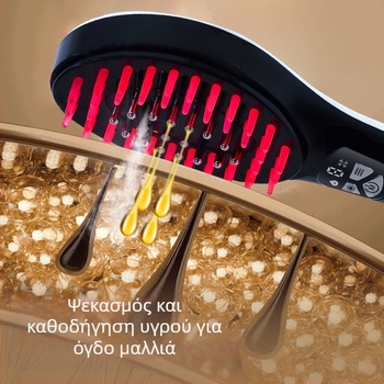 Ηλεκτρική χτένα μασάζ κεφαλιού για ανάπτυξη μαλλιών με καθοδήγηση αιθέριων ελαίων και φαρμακευτική εφαρμογή, ABS υλικό