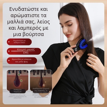 Ηλεκτρική χτένα μασάζ κεφαλιού για ανάπτυξη μαλλιών με καθοδήγηση αιθέριων ελαίων και φαρμακευτική εφαρμογή, ABS υλικό