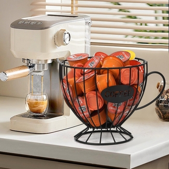 Κασέτα αποθήκευσης καψουλών καφέ από σύρμα – μινιμαλιστικός γεωμετρικός επιτραπέζιος οργανωτής για σνακ και κοσμήματα (άνοιξη 2021 λανσάρισμα, μη εισαγόμενο)
