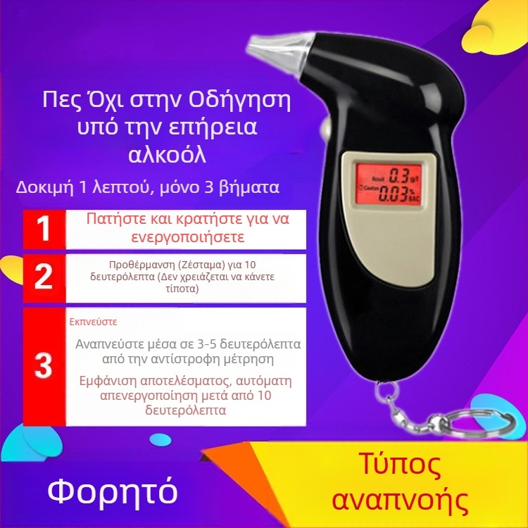 Φορητός ανιχνευτής αλκοόλης αυτοκινήτου | ABS υλικό, εγκατάσταση στο αυτοκίνητο, προσαρμοσμένη επεξεργασία, άδεια ιδιωτικής ετικέτας