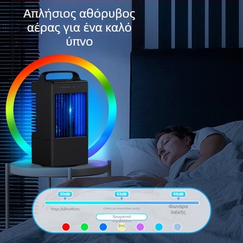 USB επιτραπέζιος ανεμιστήρας ομίχλης, χωρίς ψήκτρες κινητήρα, τρεις ταχύτητες, αφής ελέγχος, θόρυβος 45–50 dB