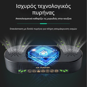 Καθαριστής αέρα κουζίνας με αρνητικά ιόνια για εξάλειψη οσμών, αφαίρεση φορμαλδεΰδης, αθόρυβη λειτουργία, εγκατάσταση στον τοίχο