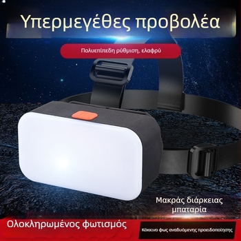 LED κεφαλόφως με φόρτιση USB για εξωτερικές δραστηριότητες — αδιάβροχο, εμβέλεια δέσμης 100 μέτρα, διάρκεια λειτουργίας 3 ώρες
