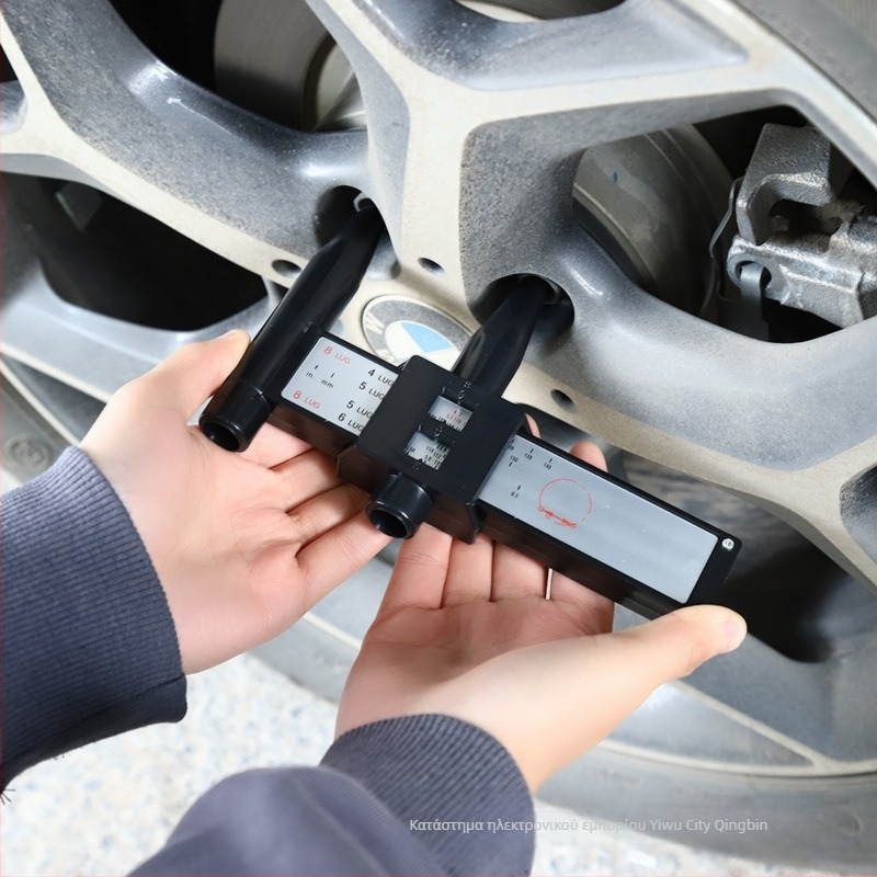 PCD Caliper και Hub Ruler για 8-Lug Bolt Pattern — Μέτρηση Απόστασης Οπών Hub