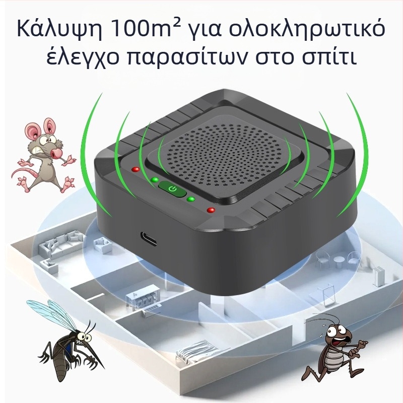 Αυτόματο υπερηχητικό απωθητικό για ποντίκια και πουλιά, οικιακής χρήσης, μοντέλο 826A, 5V, 4-24 kHz, 5W