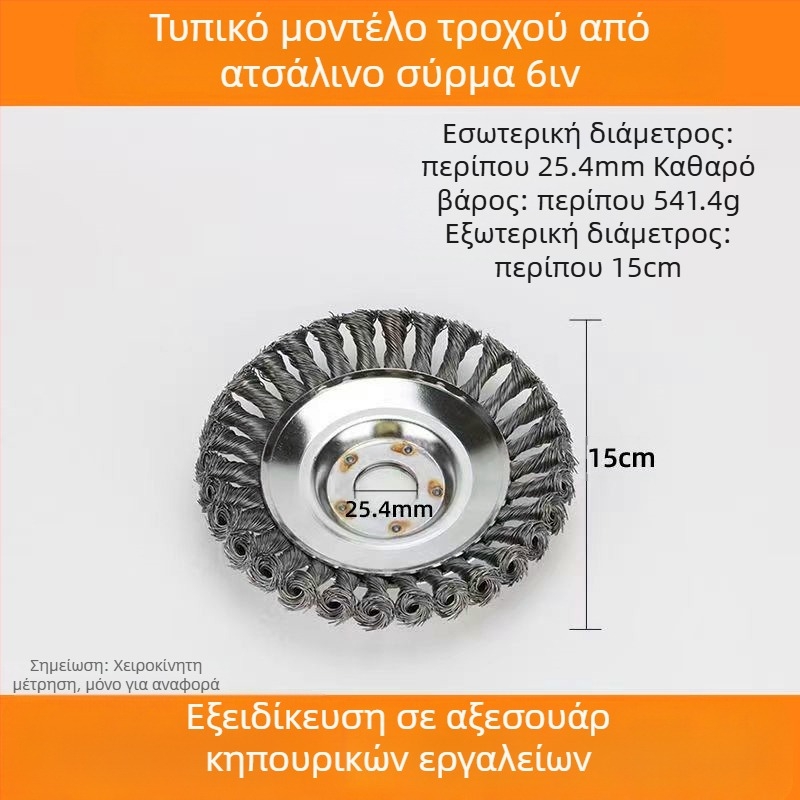 Τροχός ζιζανίων με ατσάλινο σύρμα για χλοοκοπτικό – Luckland, Μέταλλο, Βάρος 0,5 kg, Συσκευασία σε έγχρωμο κουτί