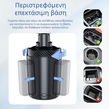 Ανεμιστήρας αυτοκινήτου με πολυλειτουργική βάση για κύπελλο, ABS περίβλημα, μοντέλο 9056, για τον πίνακα οργάνων, παραμετροποίηση κατ’ παραγγελία