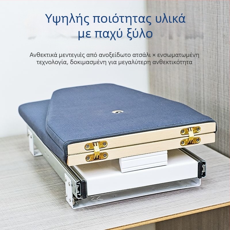 Vicky's Choice Ξύλινη Πτυσσόμενη Σιδερώστρα με Αθόρυβη Πλάγια Ράγα, Φορητή Αποθήκευση, Περιστροφή 180°, Ανθεκτική σε Υψηλές Θερμοκρασίες