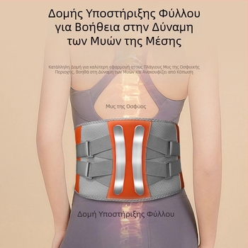 Ασύρματο μασάζ μέσης με USB τροφοδοσία, 3 ταχύτητες, δόνηση και θερμική συμπίεση, 8+ κεφαλές μασάζ, στήριγμα με πλάκα από χάλυβα, έκδοση 2024