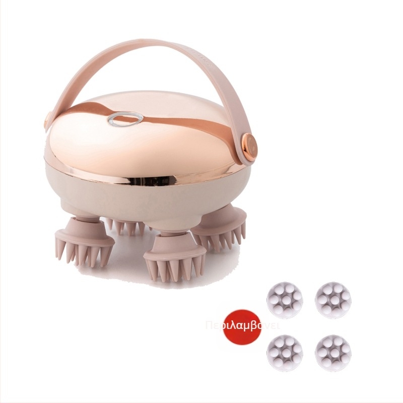 Συσκευή μασάζ κεφαλής με μασάζ ζύμωσης, επαναφορτιζόμενη μπαταρία, έλεγχο με κουμπί, GX-610