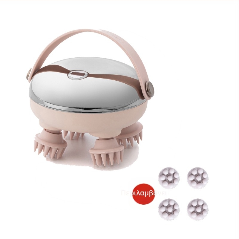 Συσκευή μασάζ κεφαλής με μασάζ ζύμωσης, επαναφορτιζόμενη μπαταρία, έλεγχο με κουμπί, GX-610