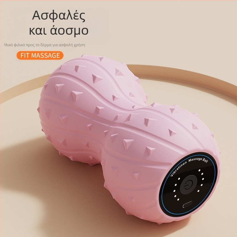 Χειρολαβής μασάζ με μπάλα περιτονίας — σιλικόνη και ABS, 3D δόνηση, μασάζ σε ολόκληρο σώμα, USB επαναφορτιζόμενη, διάρκεια μπαταρίας 150 λεπτά